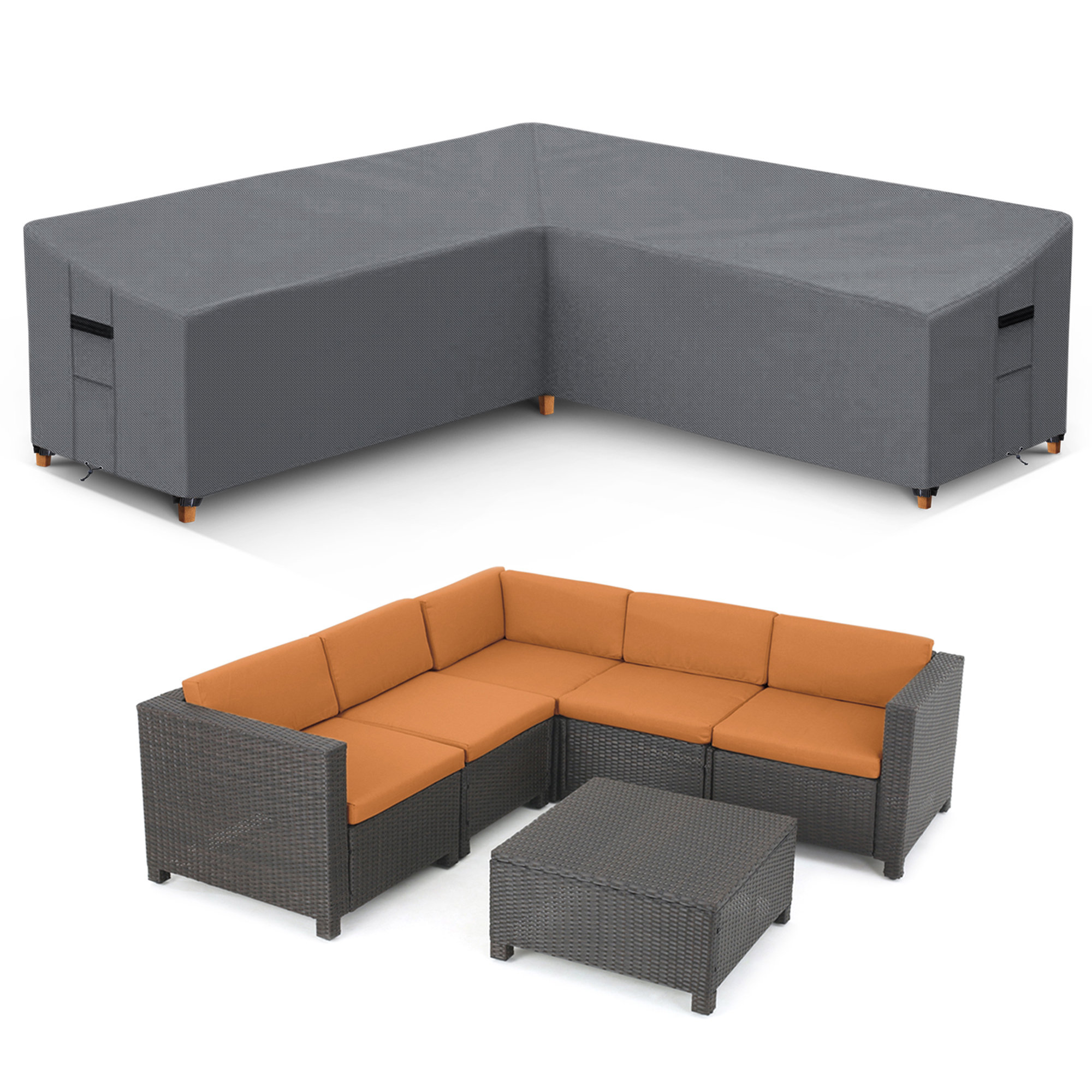 Arlmont & Co. Water Resistant Patio Sectional Cover Wayfair