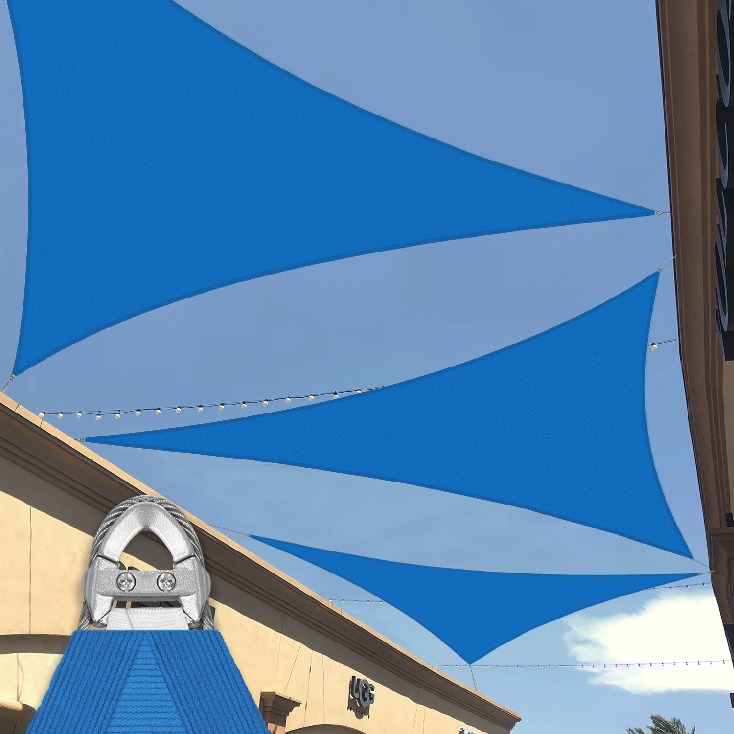 Patio Wire Reinforced Heavy Duty 29' x 14' Triangle Shade Sail Wayfair