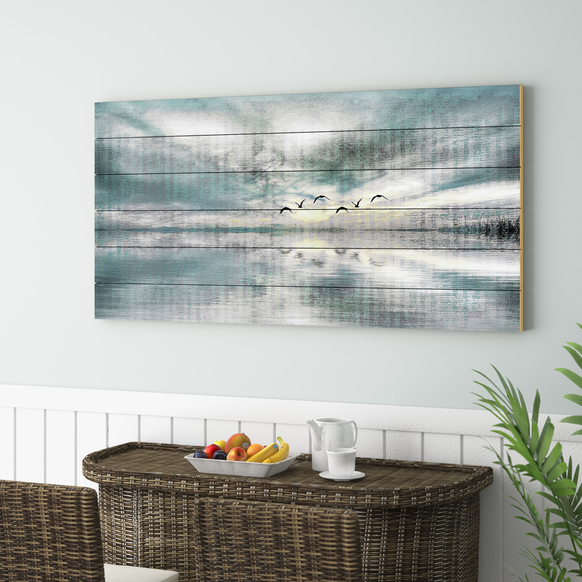 Beachcrest Home Birds Skylight by Parvez Taj Unframed Print on Wood