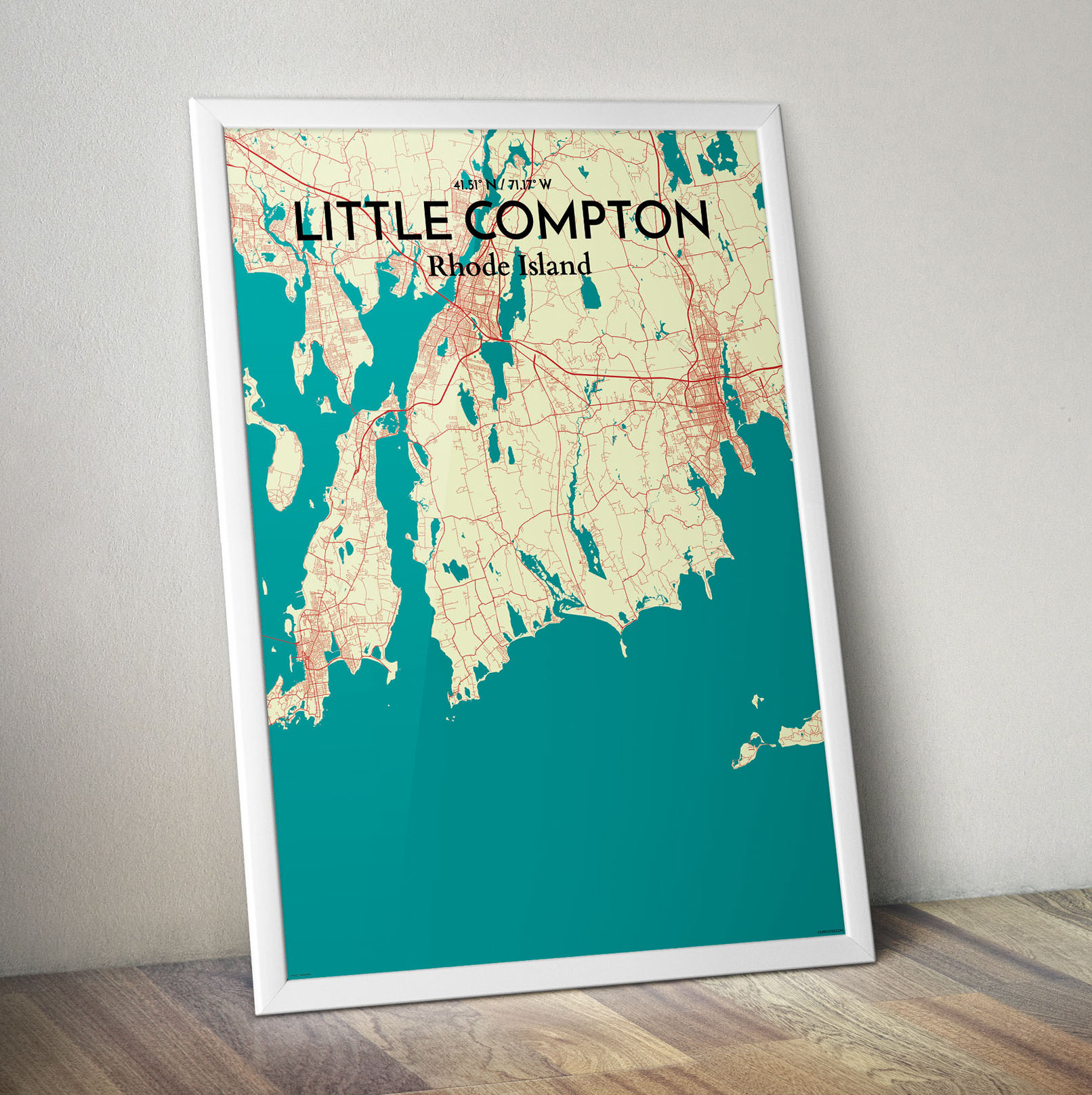 Wrought Studio Little Compton City Map Unframed Graphic Art Wayfair