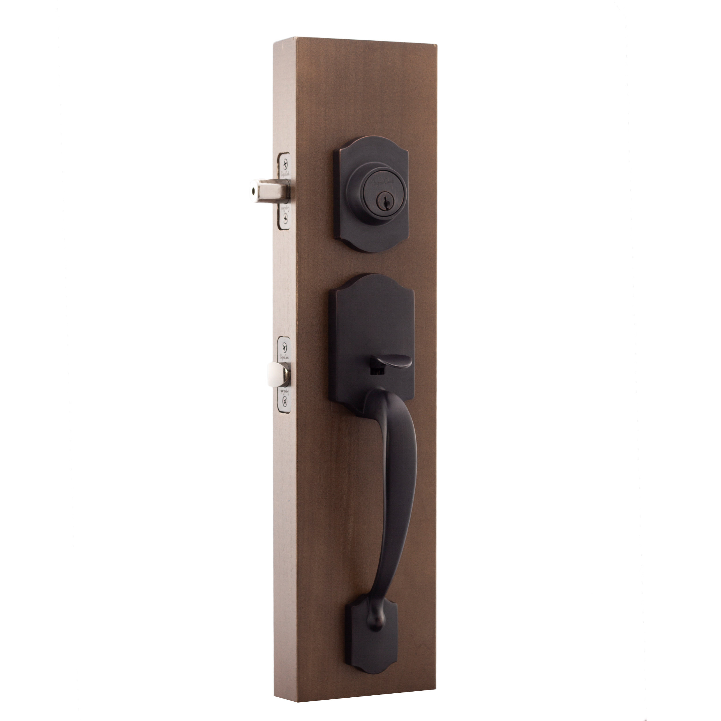 Copper Creek Handleset with Single Cylinder Deadbolt and Copper Creek