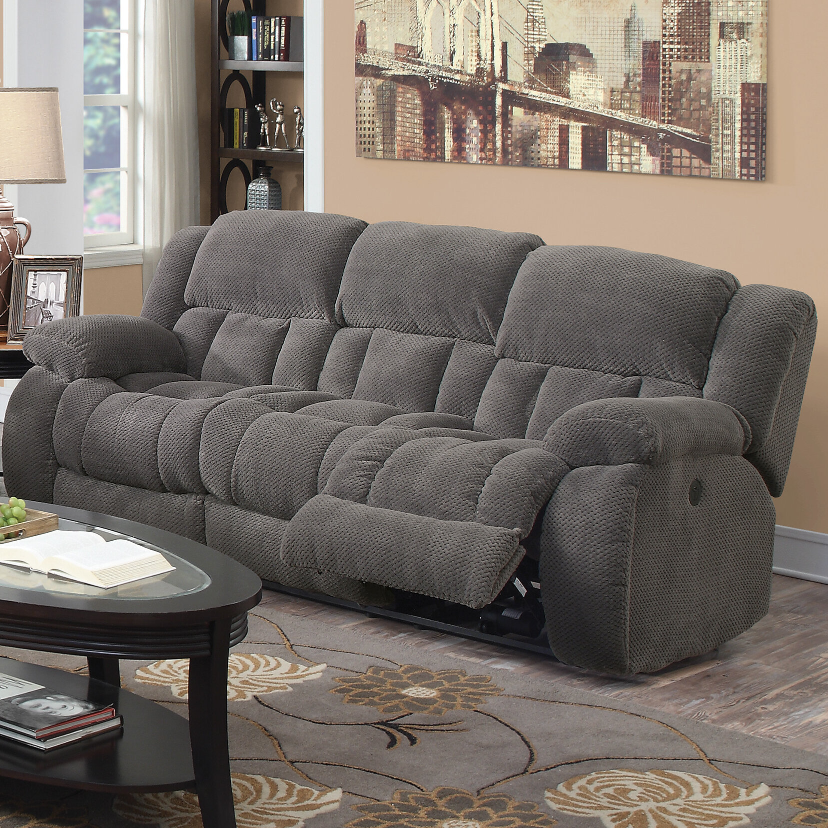 Inezgane 85.5'' Upholstered Reclining Sofa