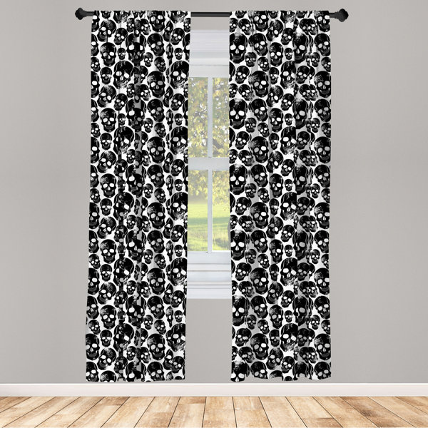 Hippie Gothic Window Curtains For Living Room Bedroom Window Drapes 2 Panel Set 