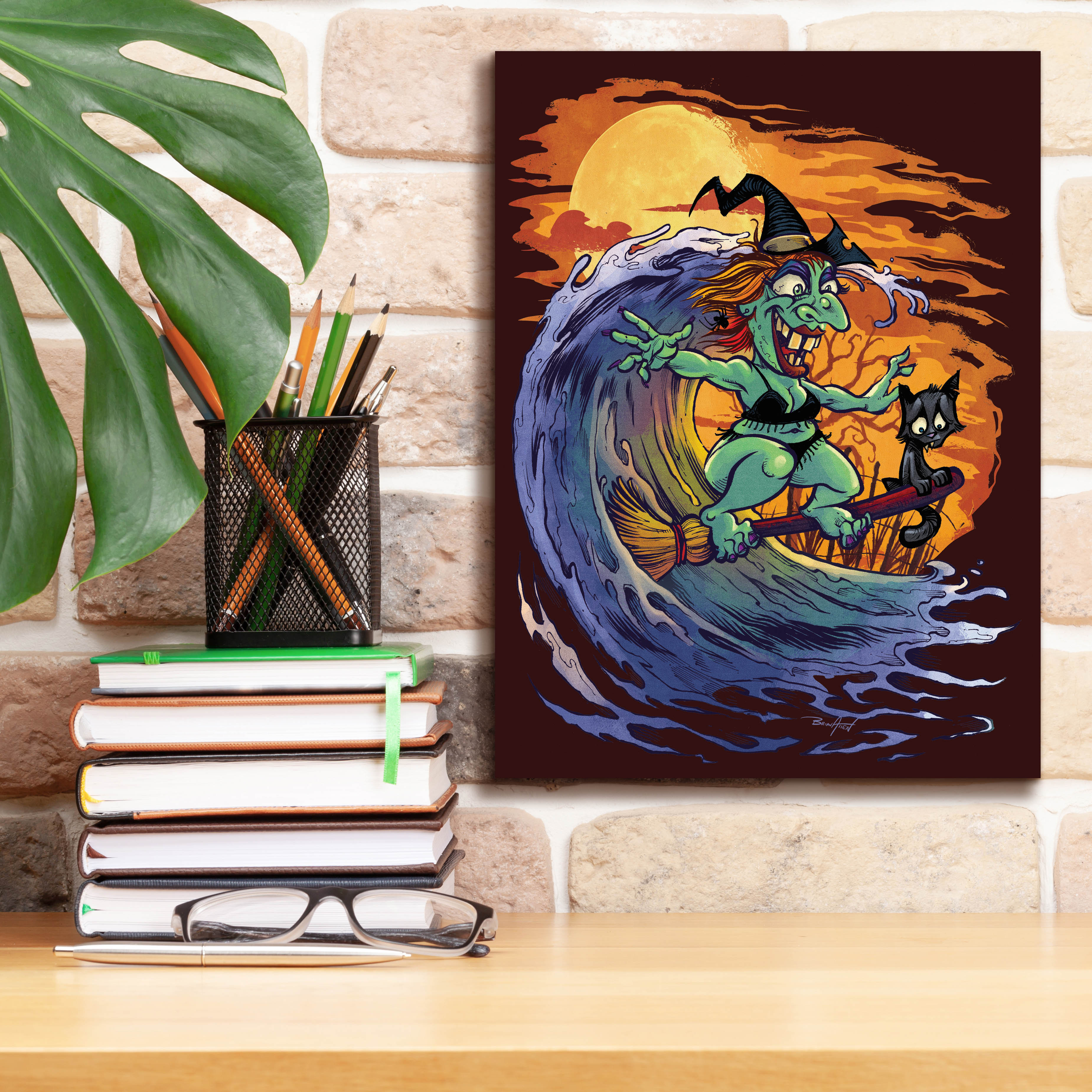 Trinx Halloween At The Beach Witch by Flyland Designs | Wayfair