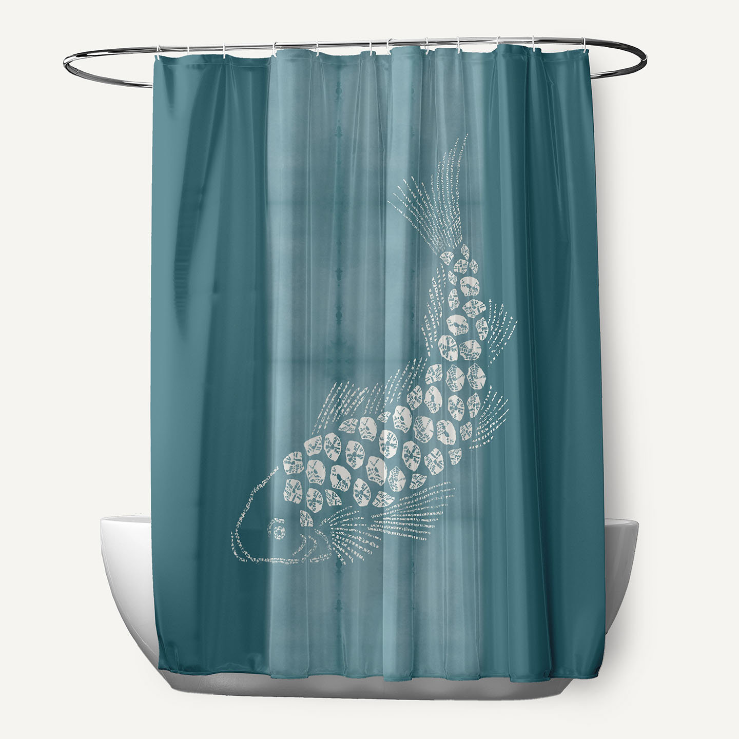 Rosecliff Heights Binion Fish Pool Single Shower Curtain & Reviews