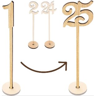 10pcs/Set Wooden Table Numbers 1-30 Standing Wedding Table Decor 