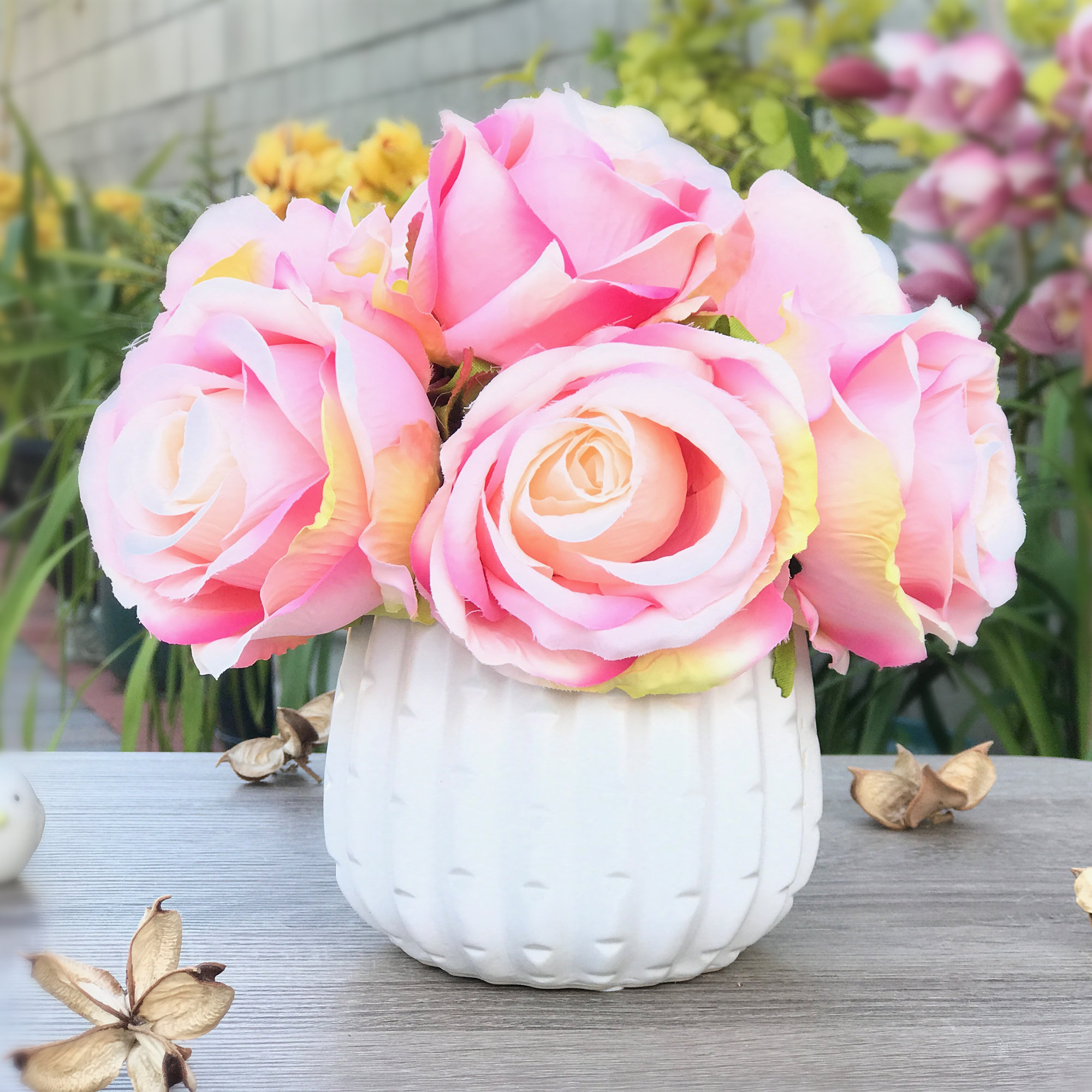 House of Hampton® Artificial Open Roses Floral Arrangements and