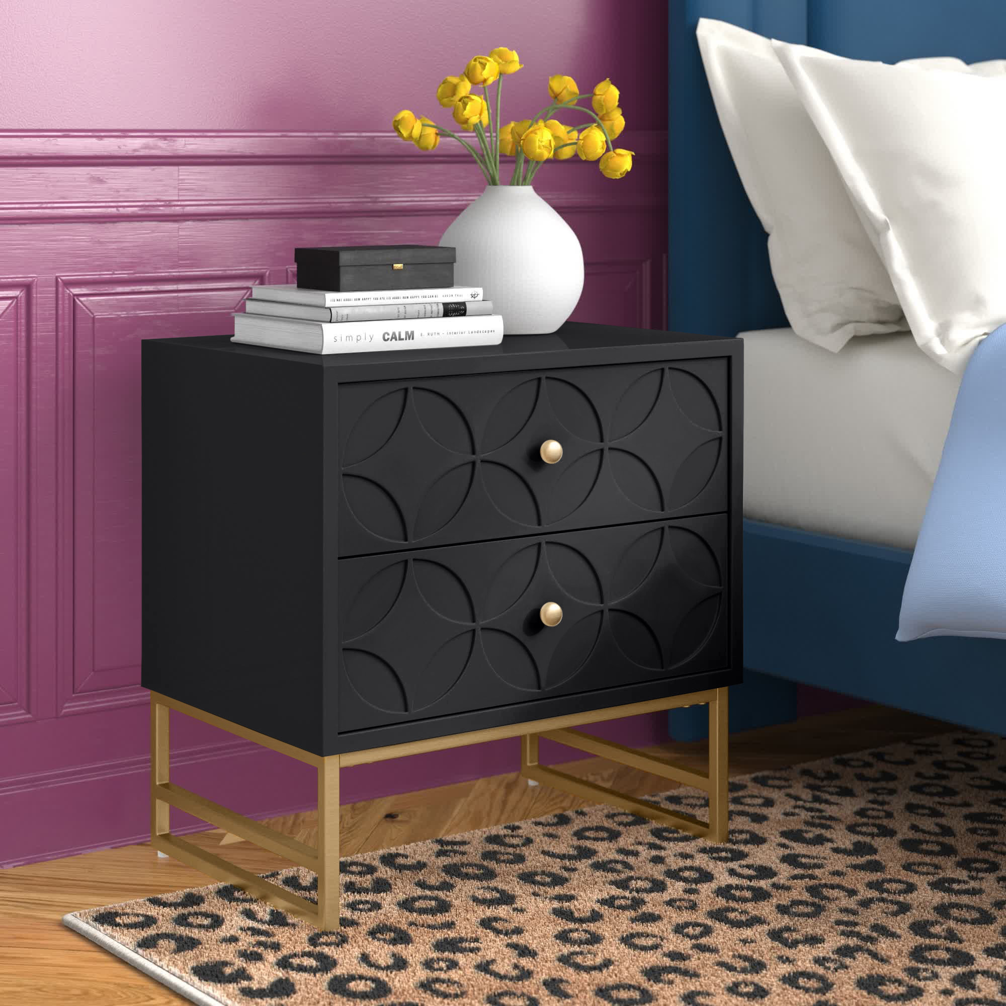 Etta Avenue™ Keeya Manufactured Wood Nightstand & Reviews Wayfair