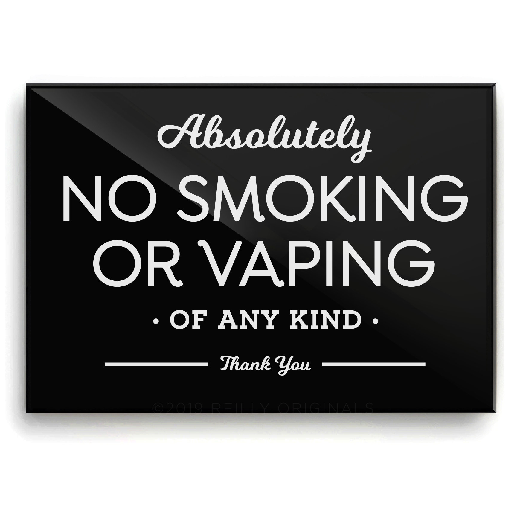 „Absolutely No Smoking Or Vaping“ Schild Aus Acryl (12,7x8,9 Cm) – Rauchverbotsschild Für Airbnb, Büro & Zuhause