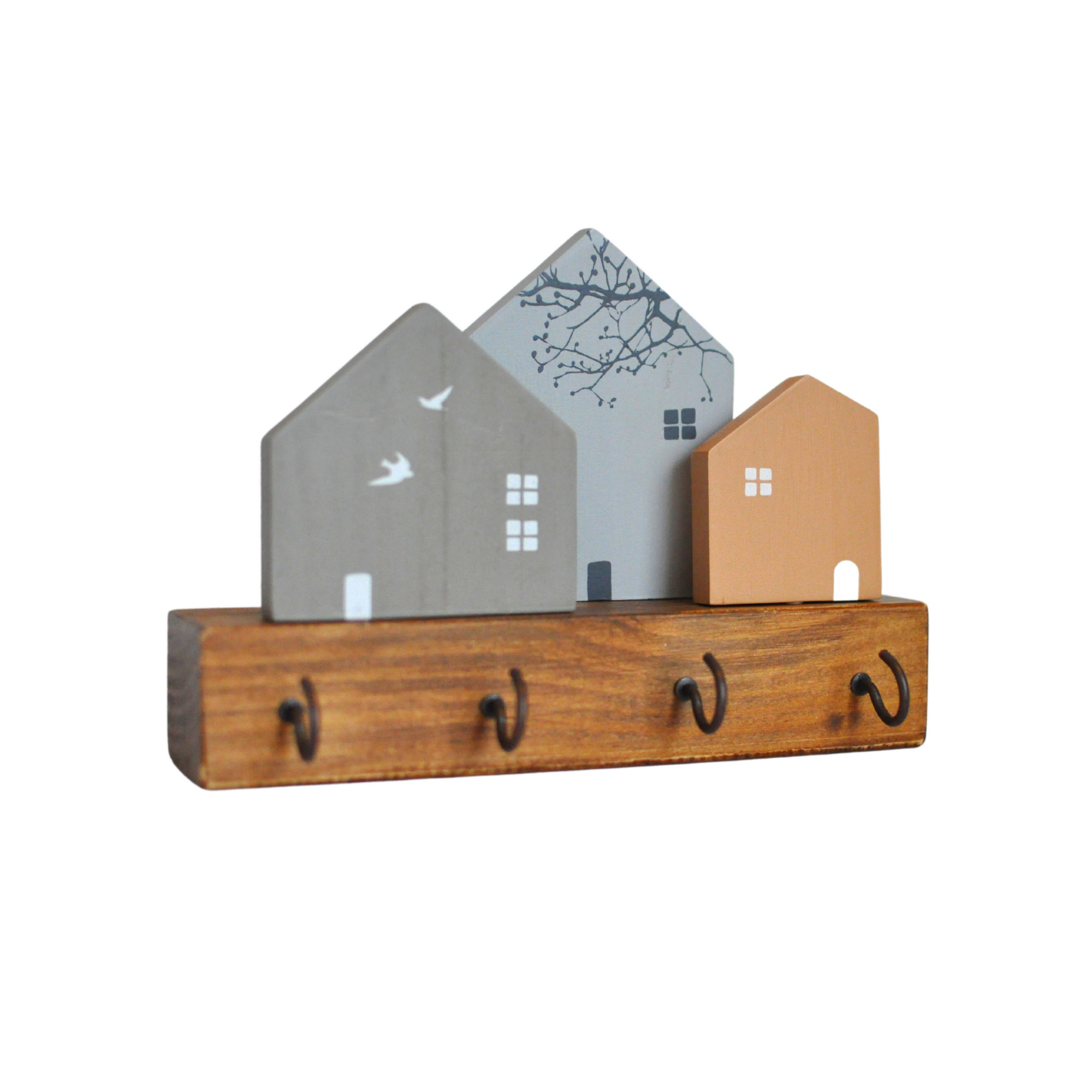 Visionary Home Wall Organizer Key Hooks Peaceful Town Wayfair