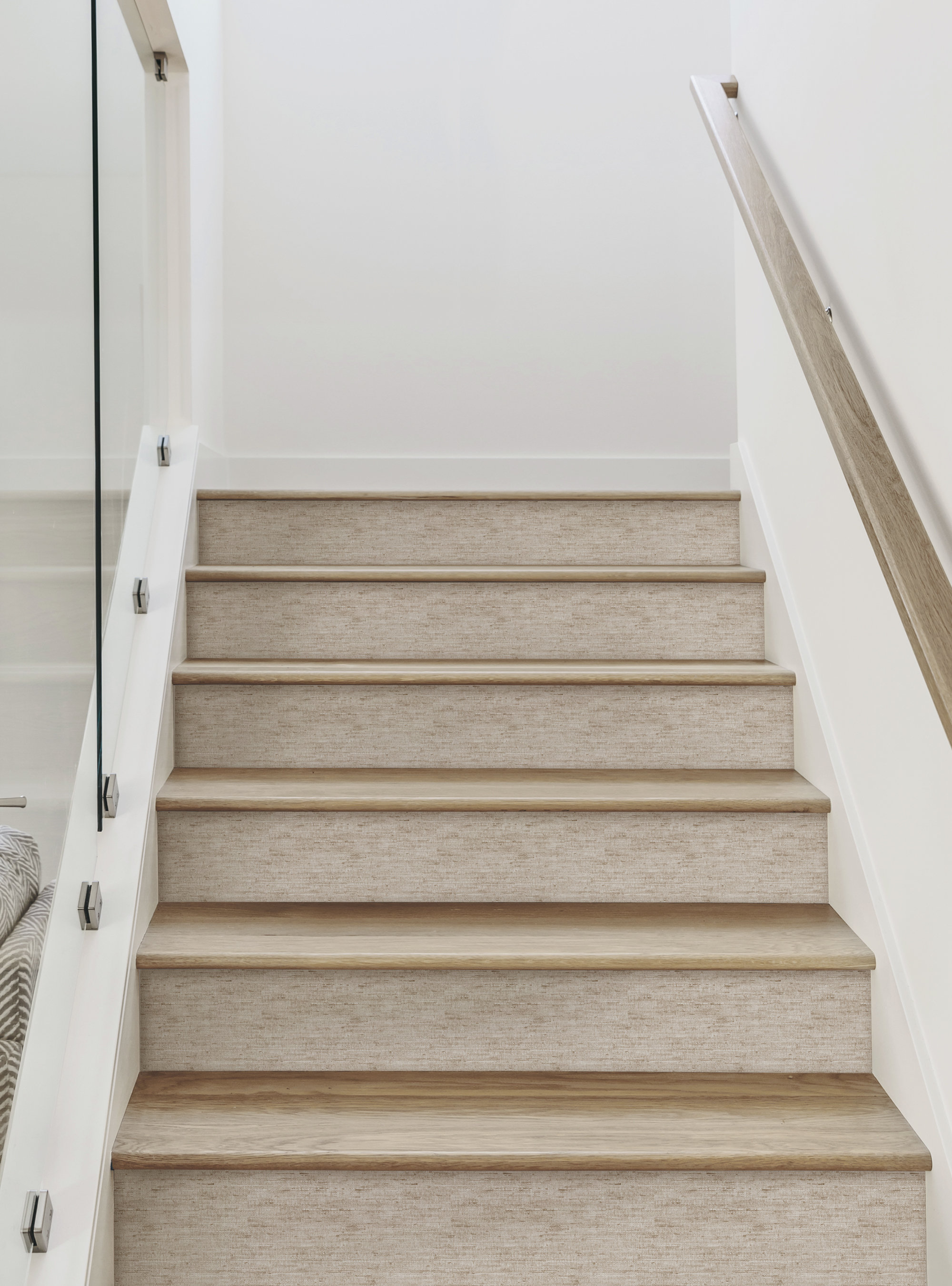 Latitude Run® Jven Canvas Look Peel and Stick Stair Riser Strips Wall ...