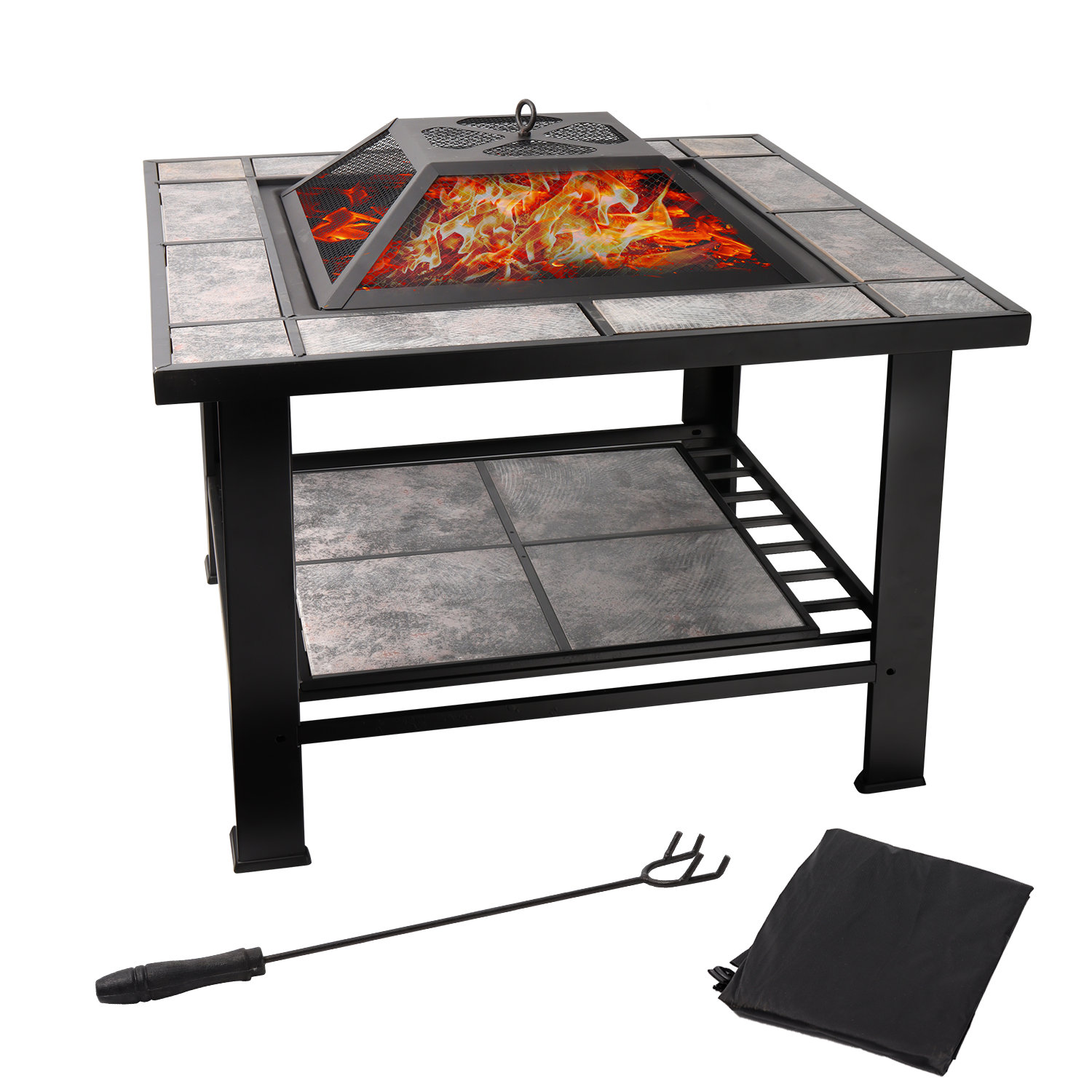 Ebern Designs Daco 20'' H x 30'' W Iron Wood Burning Outdoor Fire Pit