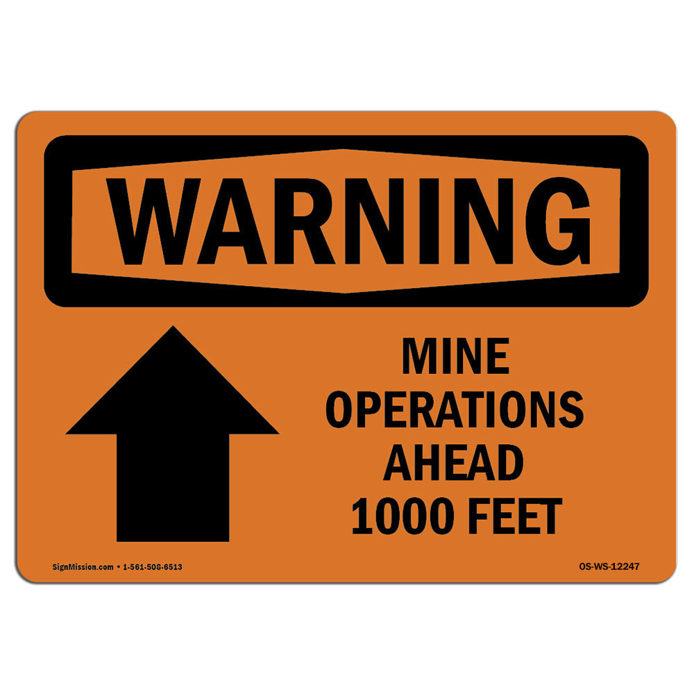 SignMission Mine Operations Ahead 1000 Feet Sign Wayfair signmission-mine-operations-ahead-1000-feet-sign-wayfair