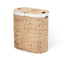 Mindspace Double Laundry Hamper with Lid and Removable Mesh Bags 
