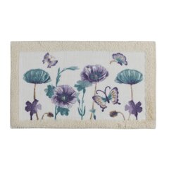 Details about   2 Piece Bathroom Mat Set Tulip Purple Flower Print Non Slip Bath Mat Contour Mat 