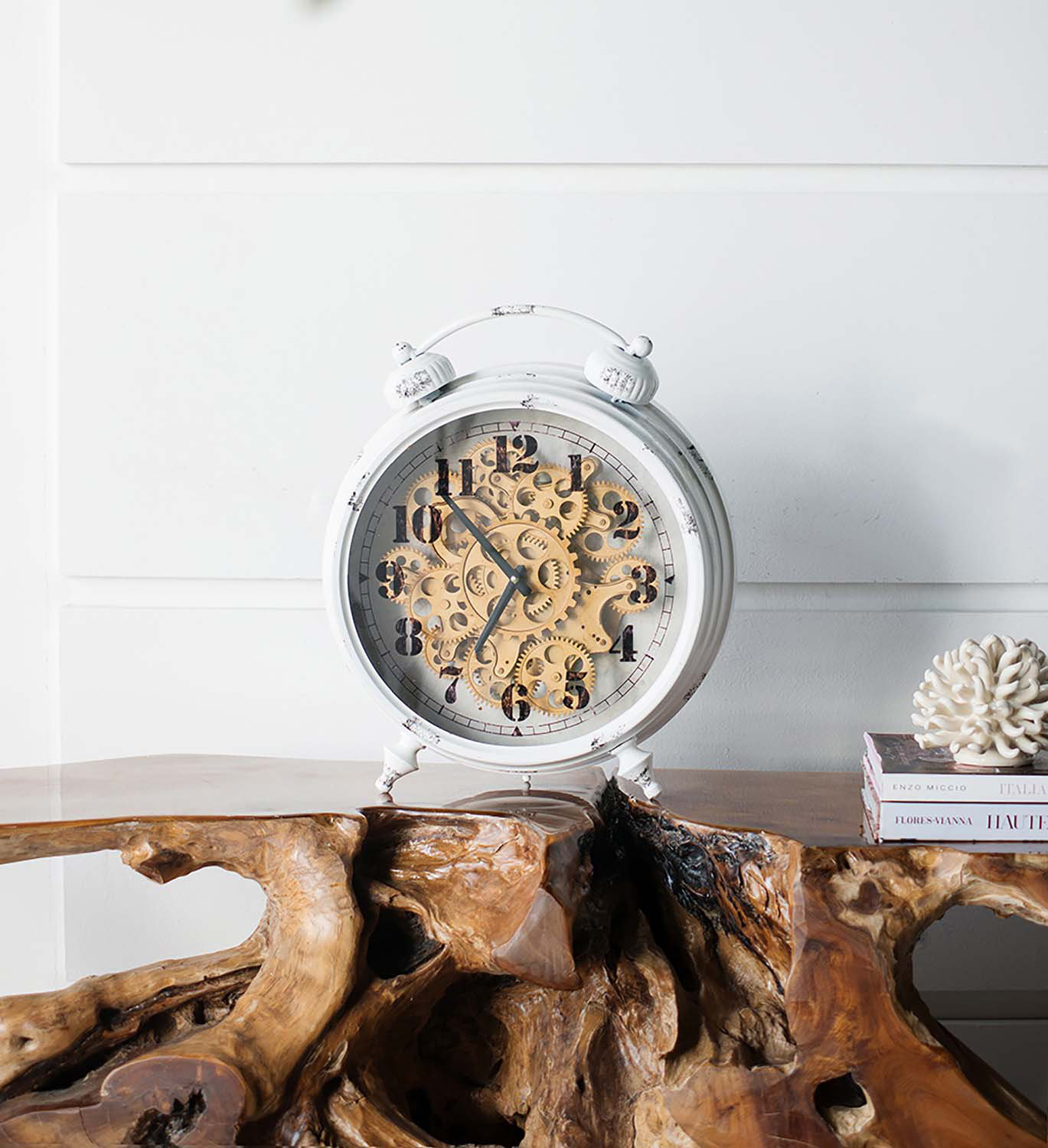 17 Stories Classic Gears Table Clock Wayfair