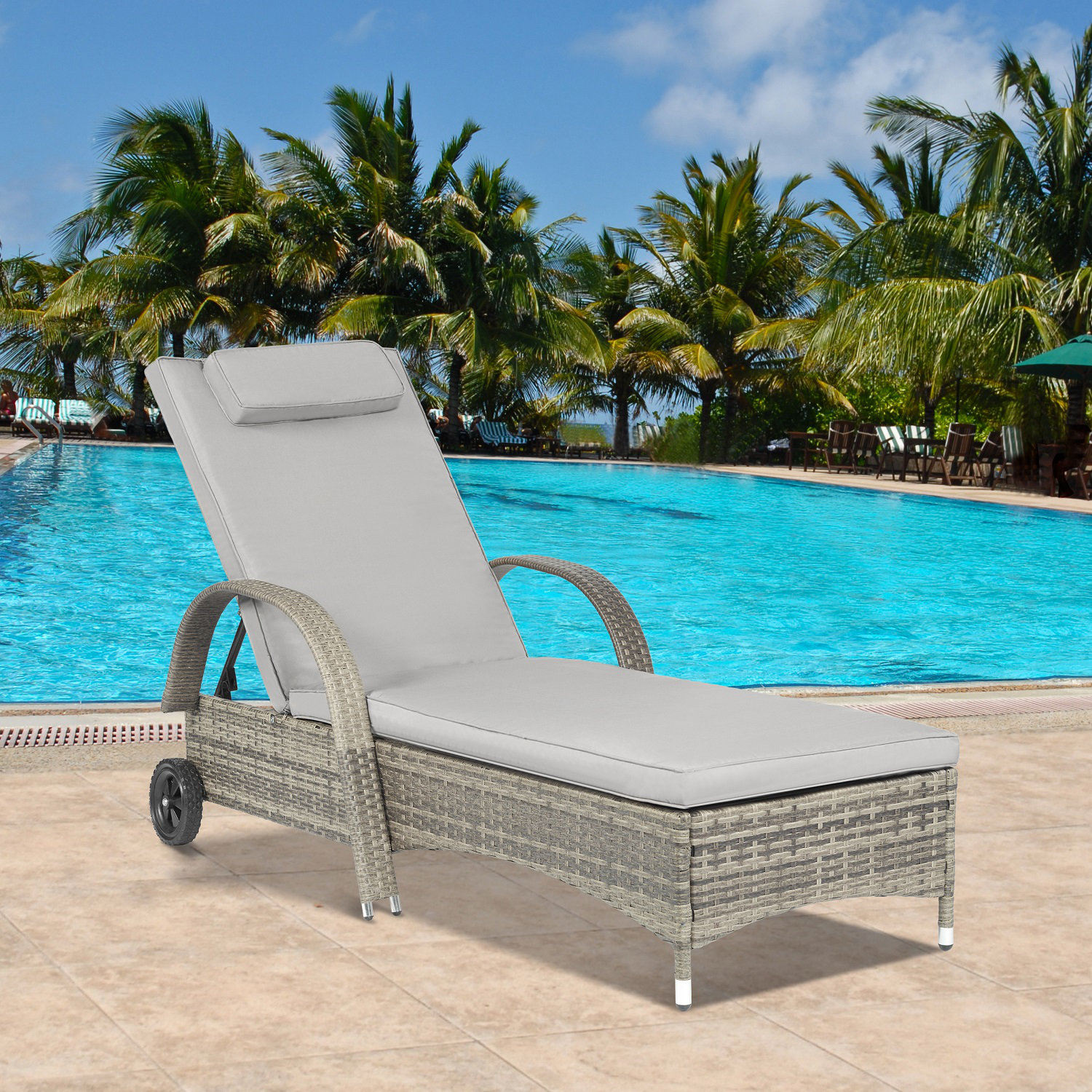 Patio Novagarden Outdoor Wicker Chaise Lounge | Wayfair