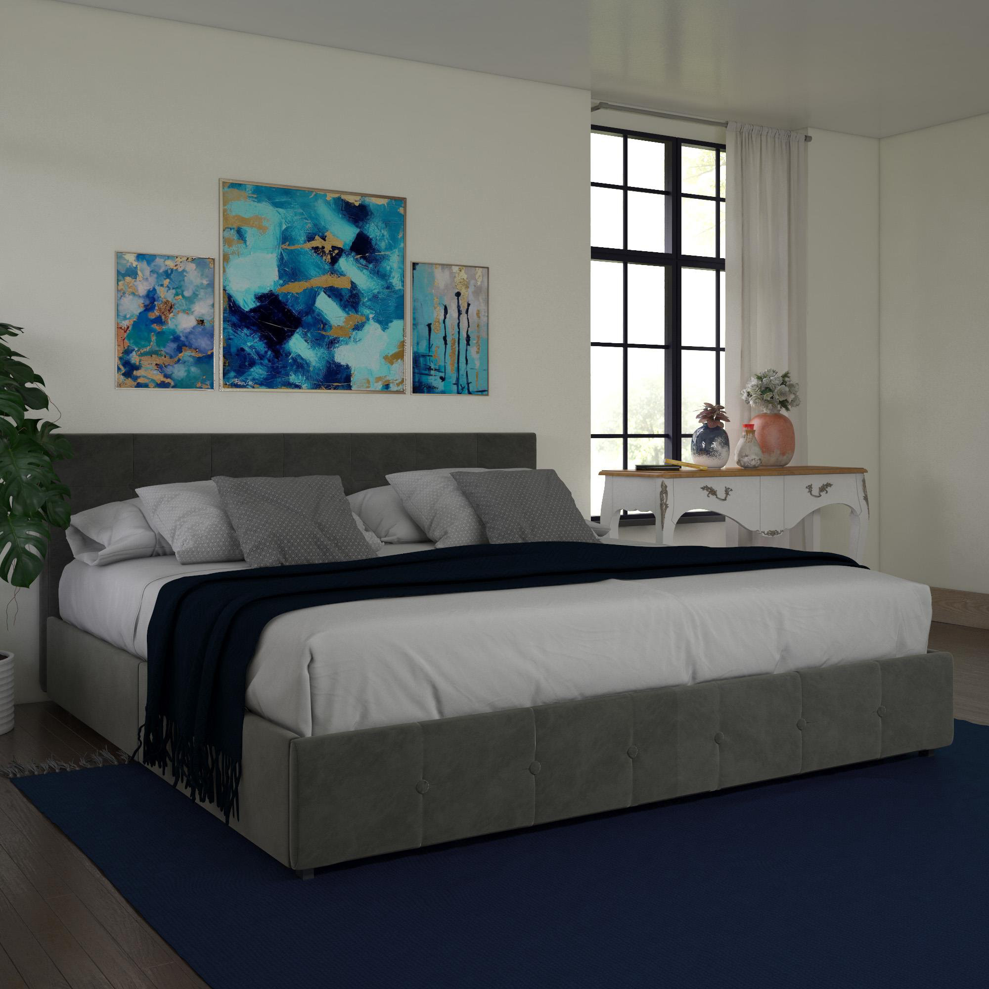 Winston Porter Houchins Upholstered Storage Bed & Reviews | Wayfair