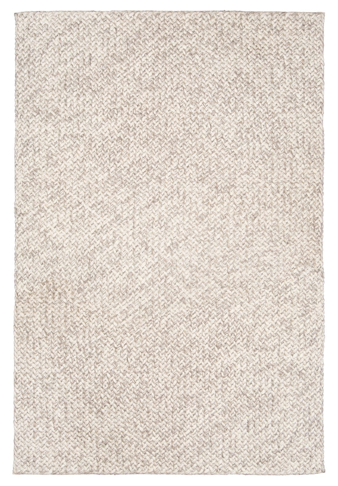 Gracie Oaks Milred Solid Color Handmade Braided Wool Area Rug in Cream Wayfair