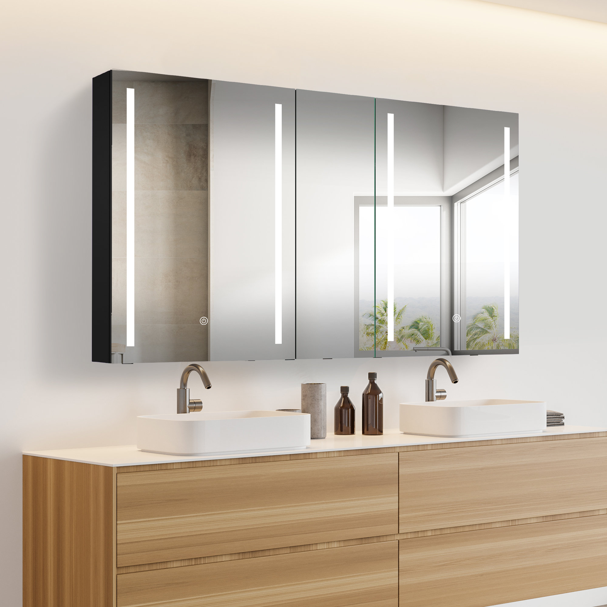 Latitude Run® Surface Mount Frameless 3 Doors Medicine with 6