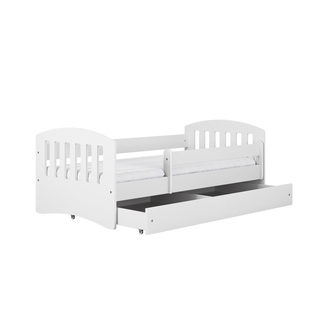 Hermes Convertible Toddler Bed and Mattress by Mack + Milo white