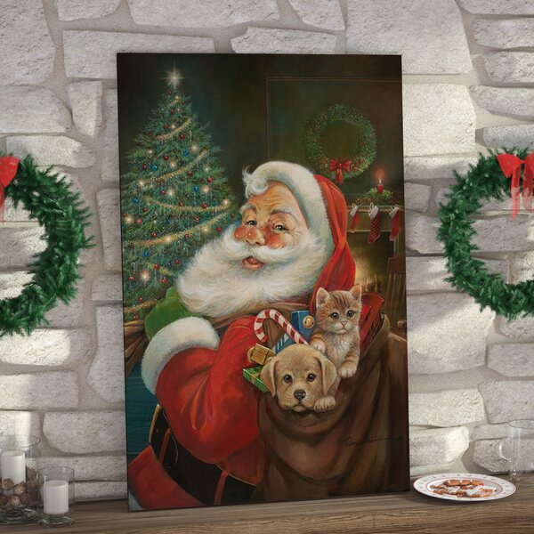 santa claus acrylic painting