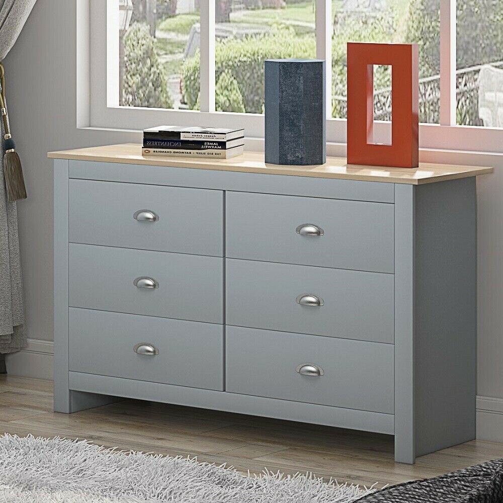 Arras 6 Drawer 112Cm W Chest Of Drawers gray