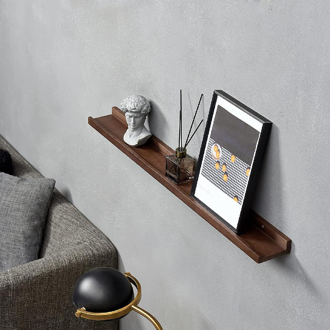 Ebern Designs Lincon Solid Wood Picture Ledge Wall Shelf Wayfair