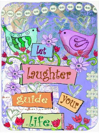Caroline's Treasures Let Laughter Guide Your Life Inspirational Glass Cutting Board