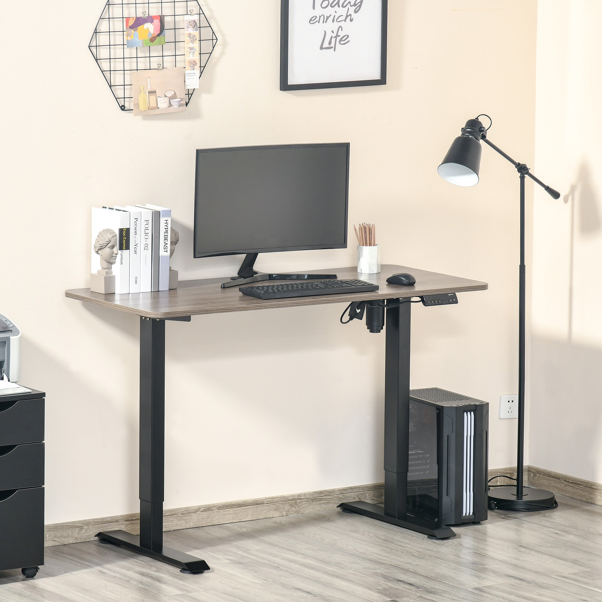 Vinsetto Electric Height Adjustable Standing Desk Wayfair