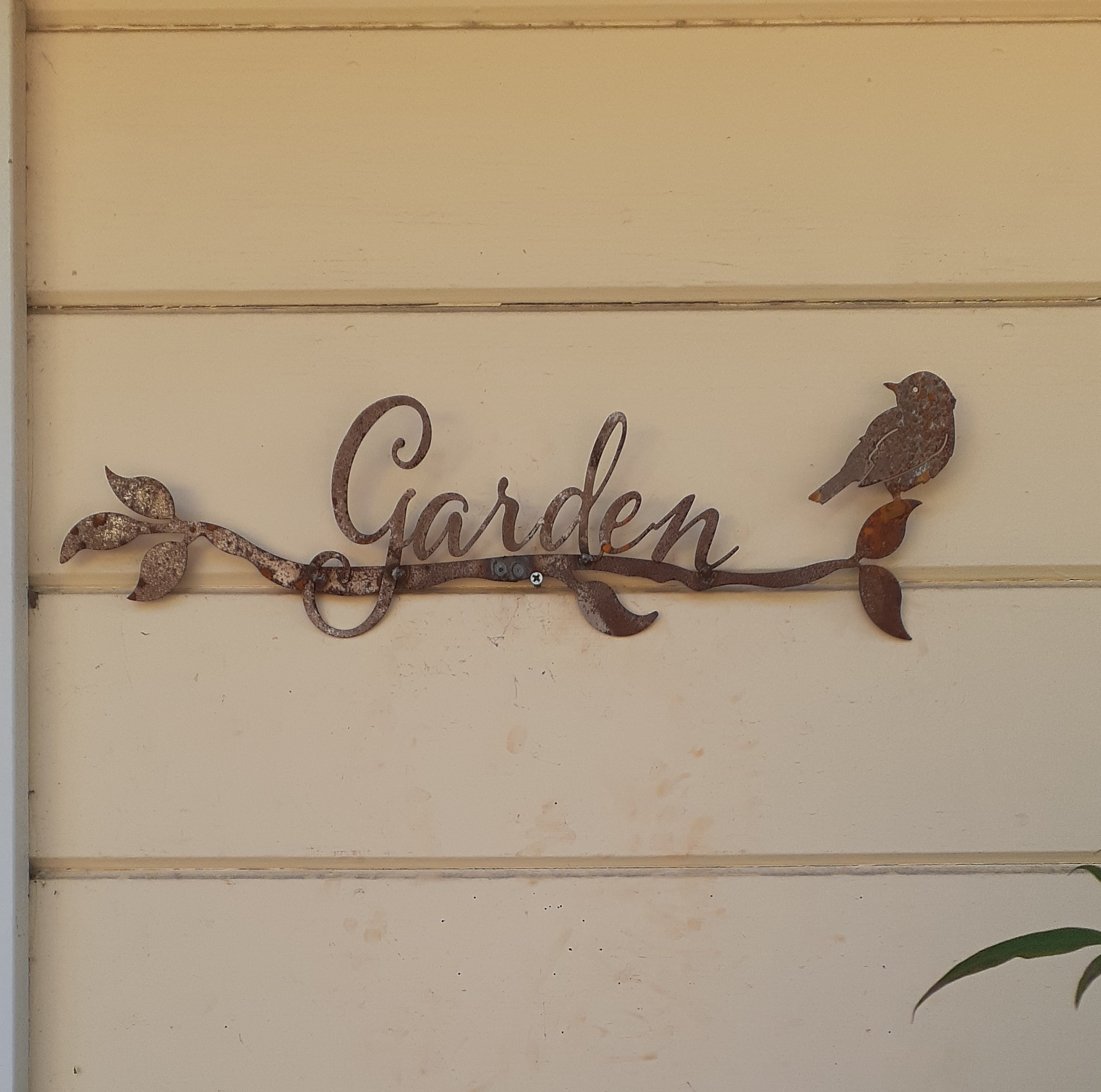 August Grove® Reema Metal Rustic Garden Sign Wall Art | Wayfair