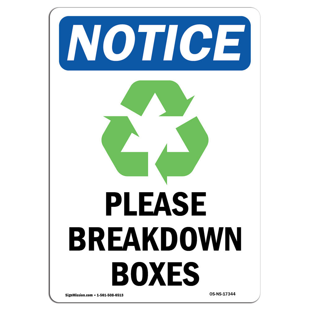 SignMission Please Breakdown Boxes Sign Wayfair