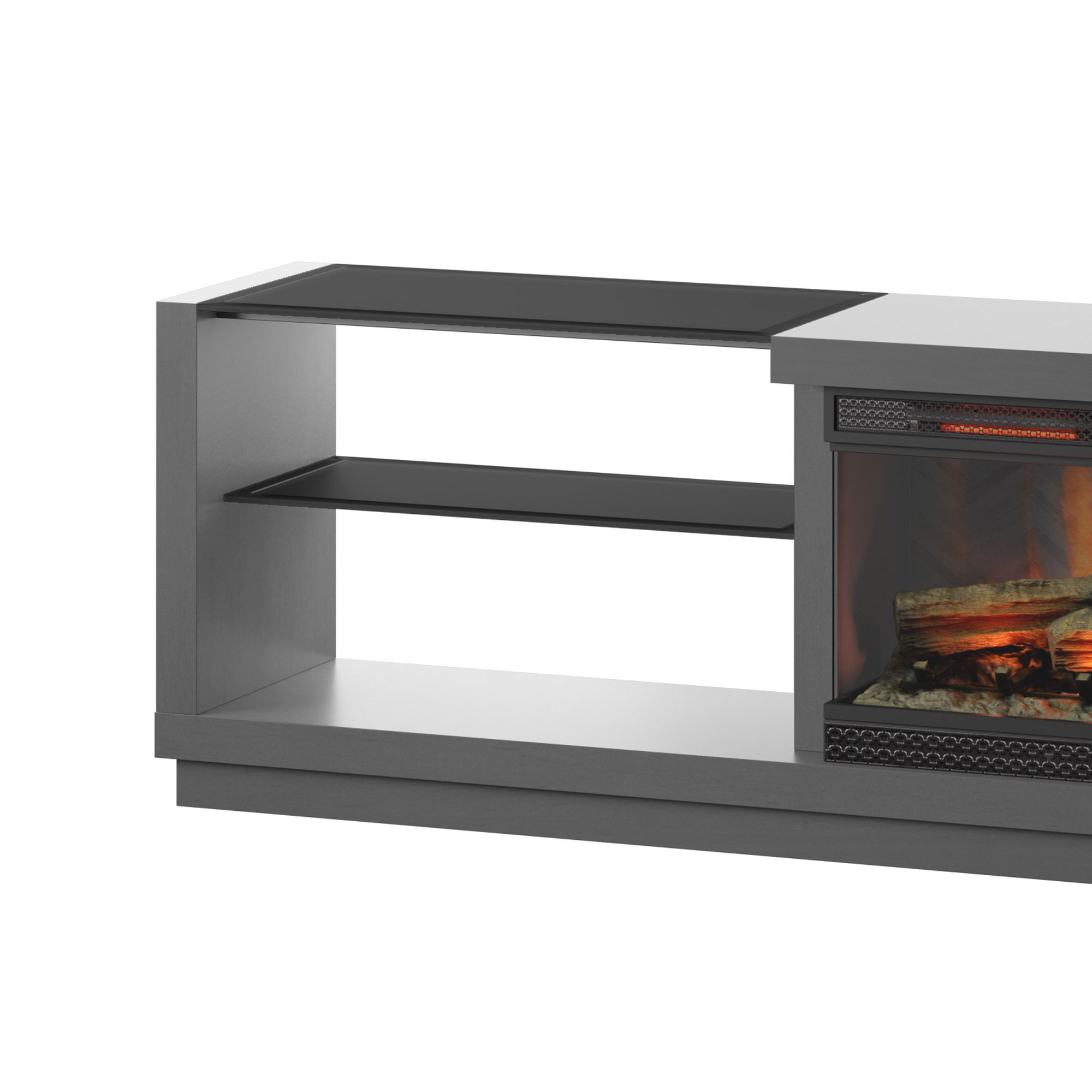 Orren Ellis Ladores TV Stand for TVs up to 65" with Fireplace Included