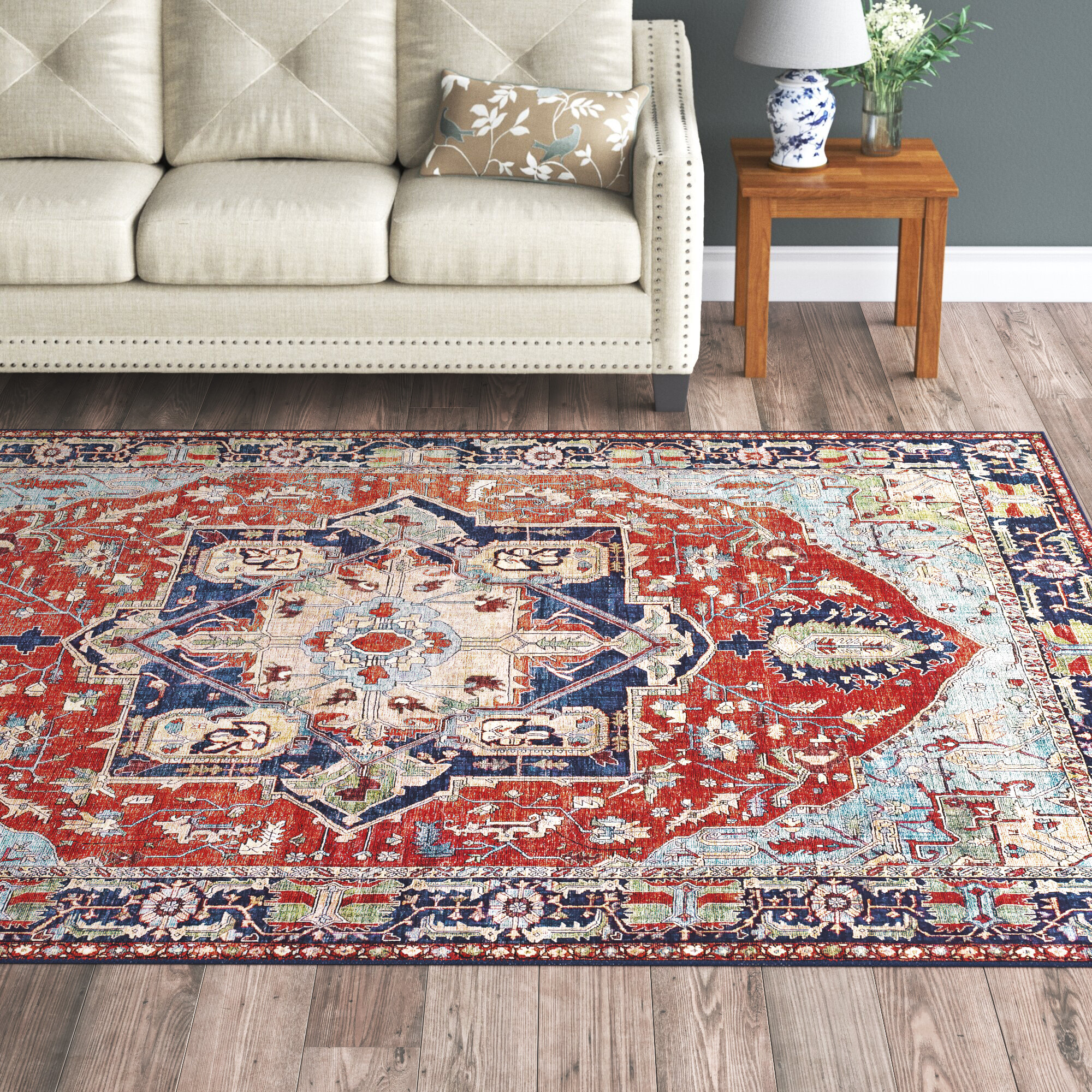 SMALL MEDIUM EXTRA LARGE RUG ORIENTAL CARPET TRADITIONAL PATTERN WOOL RED RUG 