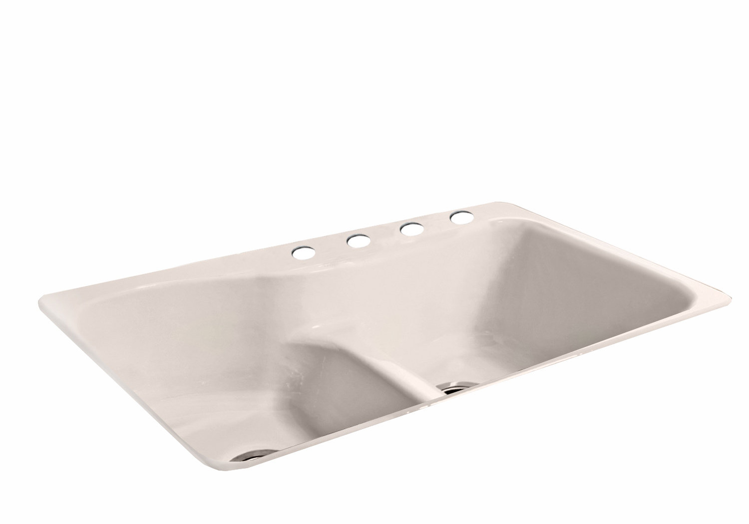CECO Windansea 22'' W Double Bowl Cast Iron Undermount Kitchen Sink