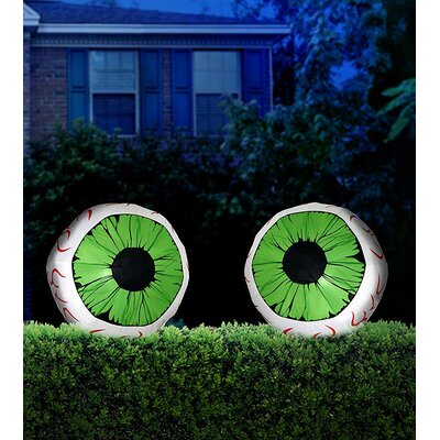 The Holiday Aisle® 2 Piece Halloween Eyes Decoration Inflatable Set ...