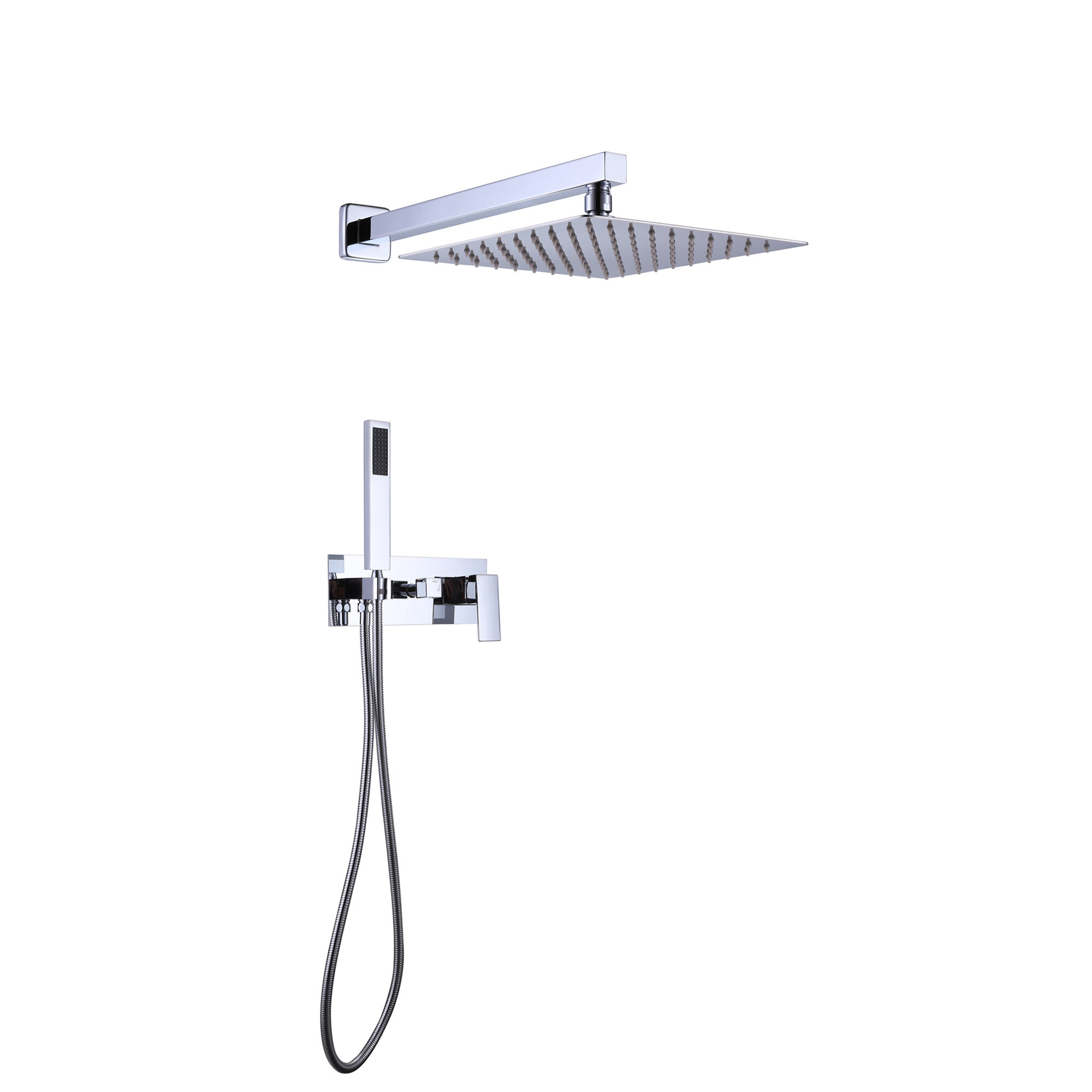 Bathroom Rainfall shower faucet Luxury Black Wall Mounted Sets 8/10/12 inch-ORB 