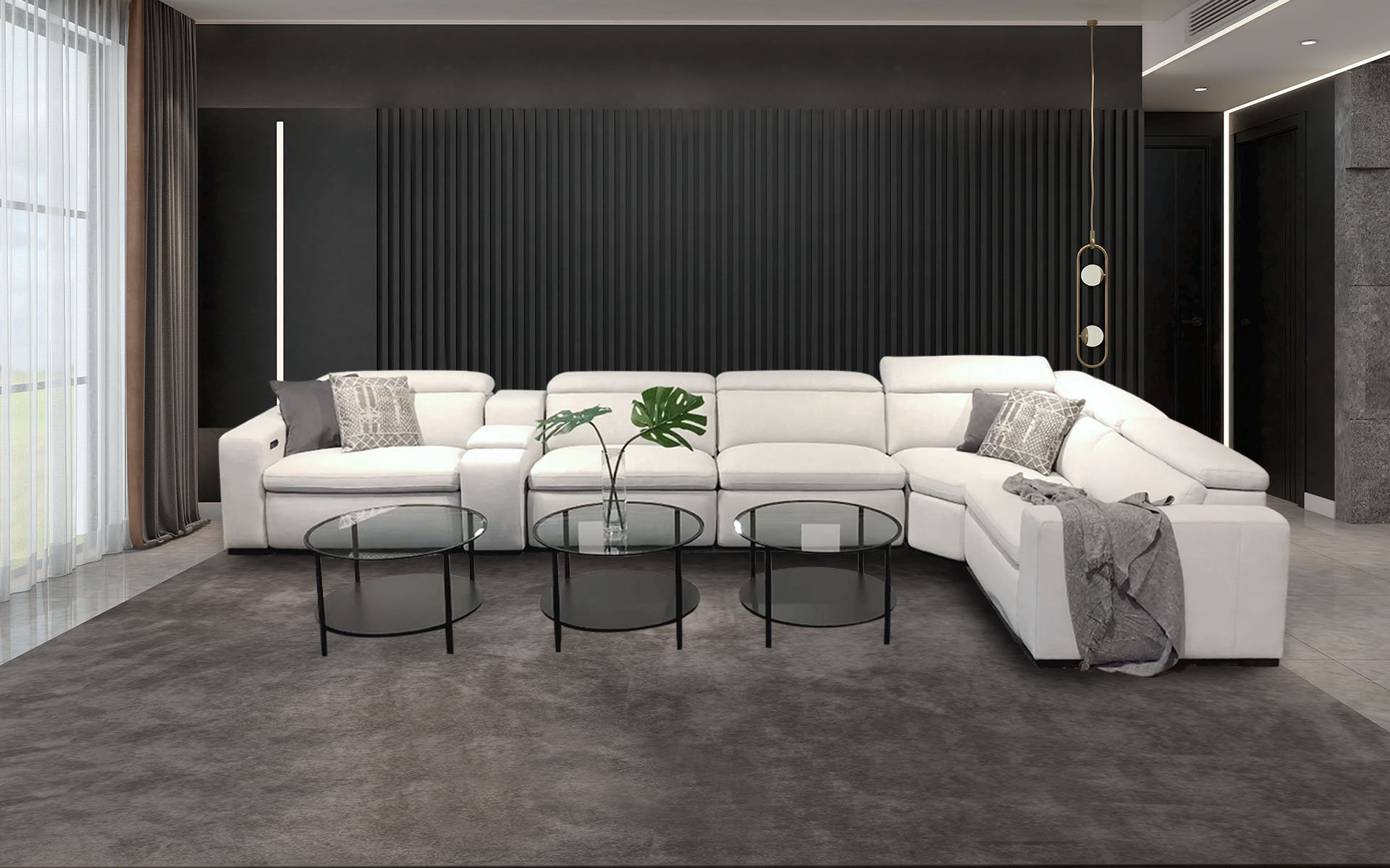 Jubilee Modern/contemporary design Modern Fabric Sectional With