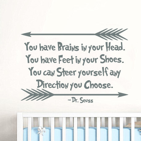 Dr Seuss Baby Quotes Decal House Dr Seuss Quotes Nursery Wall Decal & Reviews | Wayfair