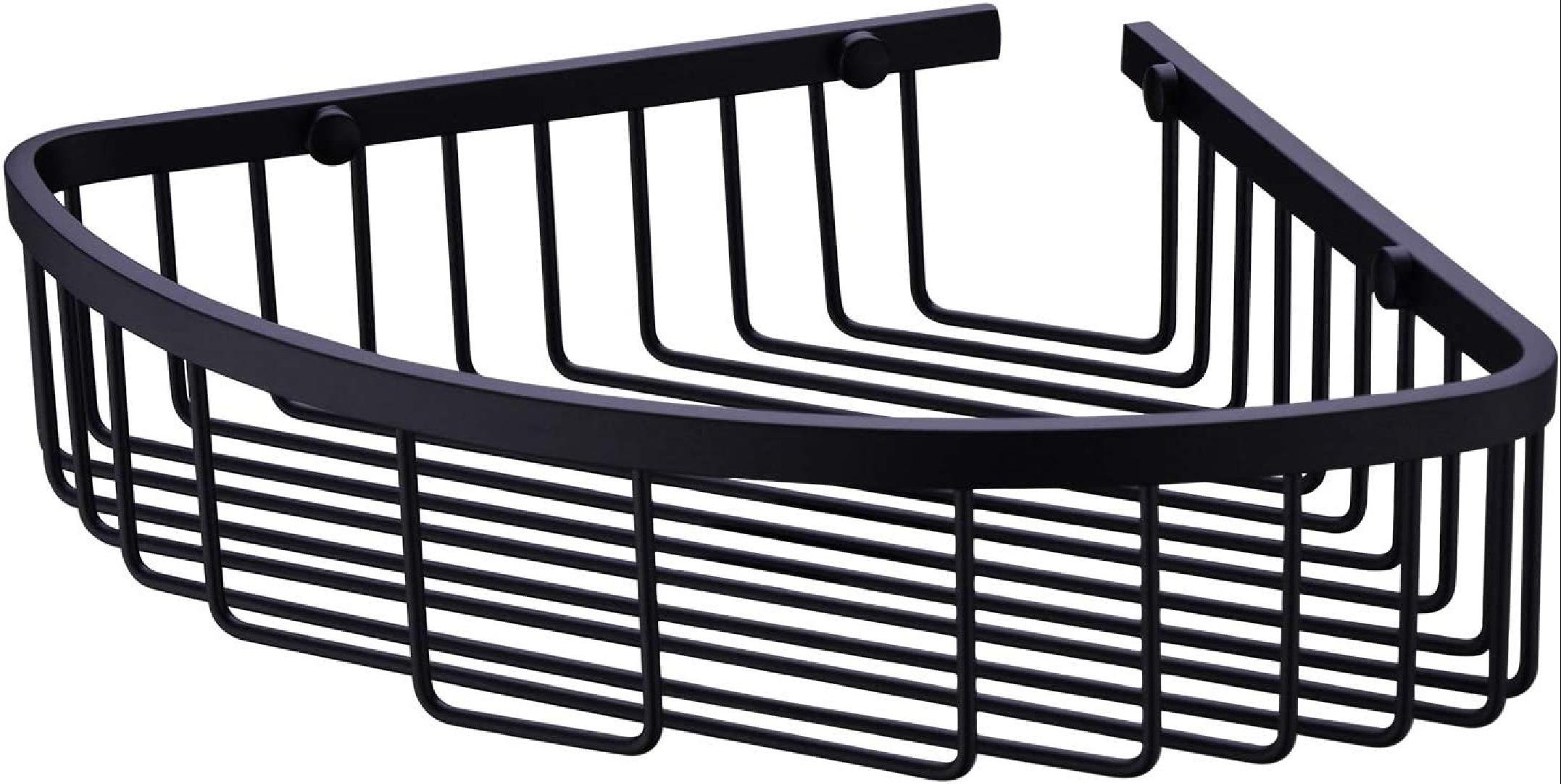 Ivy Bronx Stainless Steel Shower Stand Corner Basket Rack Bathroom Storage Rack Wall Mounted