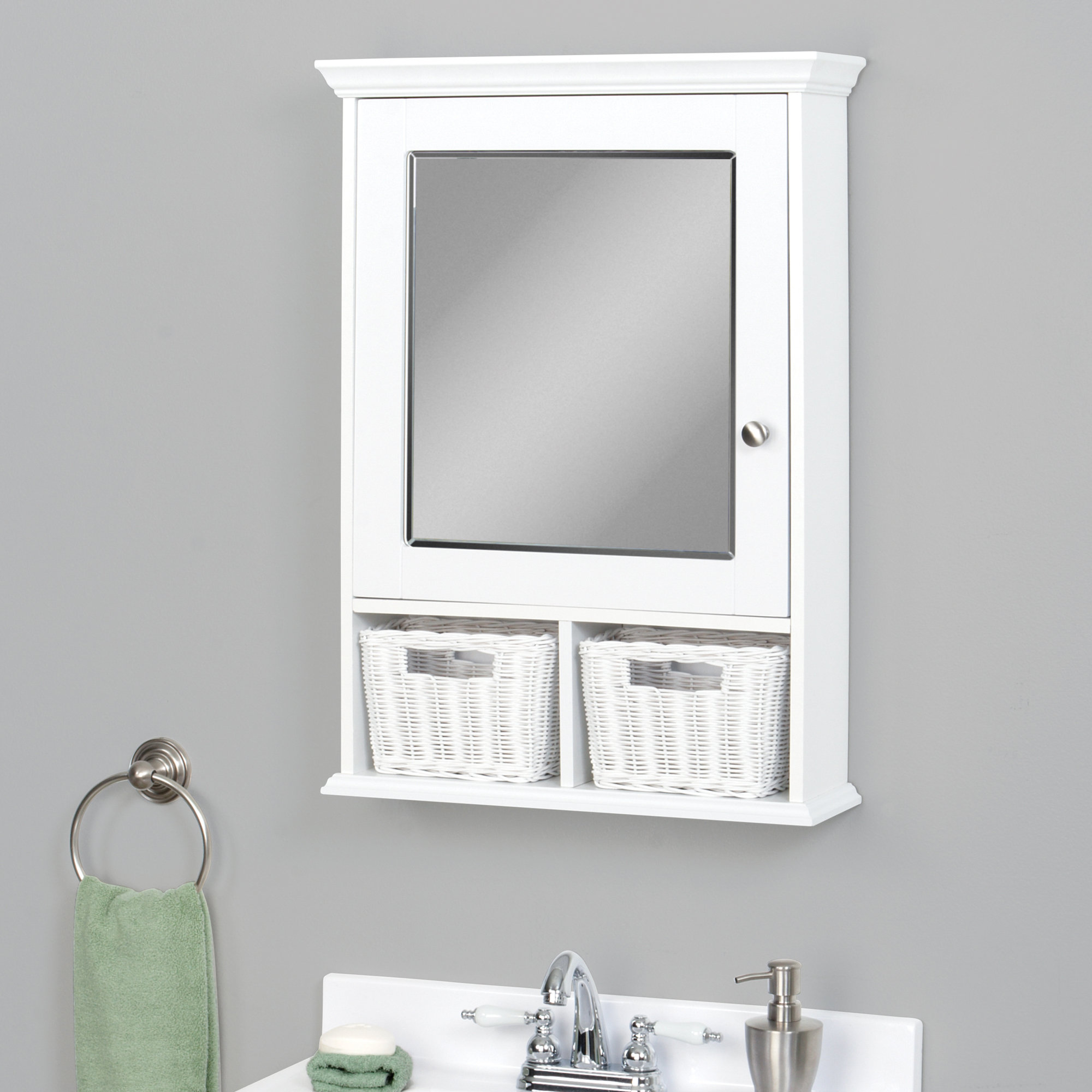 Zenith Surface Mount Framed Medicine with 2 Adjustable Shelves