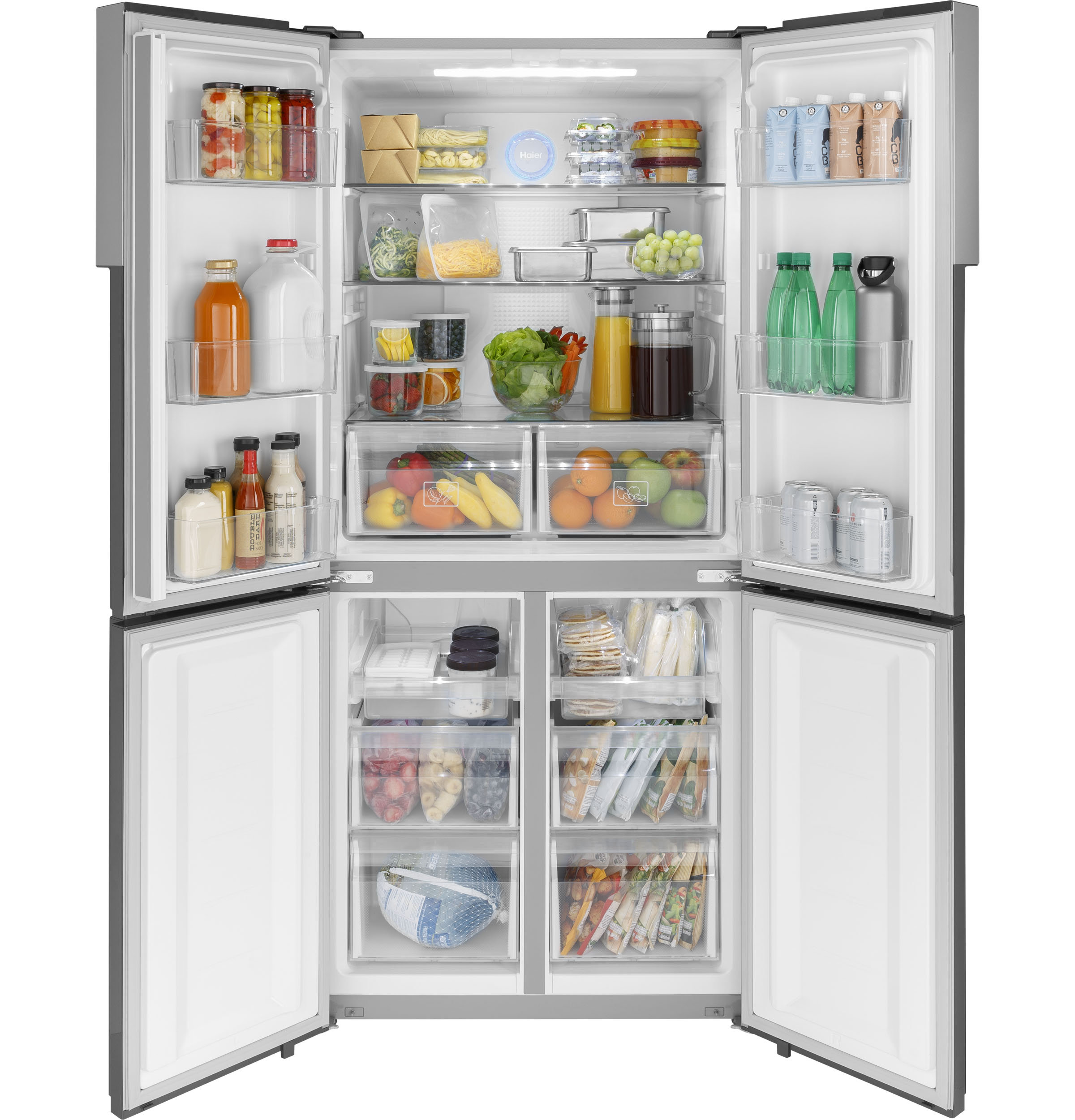 Haier 16.4 Cu. Ft. Quad Door Refrigerator & Reviews Wayfair
