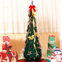 6 FT PULL UP DECORATED  PRE LIT COLLAPSIBLE POP UP CHRISTMAS TREE 350 LIGHTS NEW 