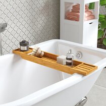 White Luxury Slim Bathtub Caddy Tray Yosoo Health Gear Bath Caddy Bridge Over the Tub Rack Shelf Holder Bathroom Accessories 