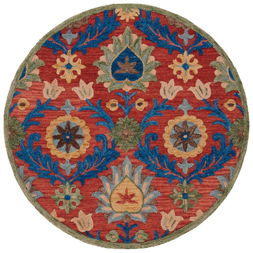 Langley Street Gulledge Handmade Red/Blue/Yellow/Green Rug & Reviews ...