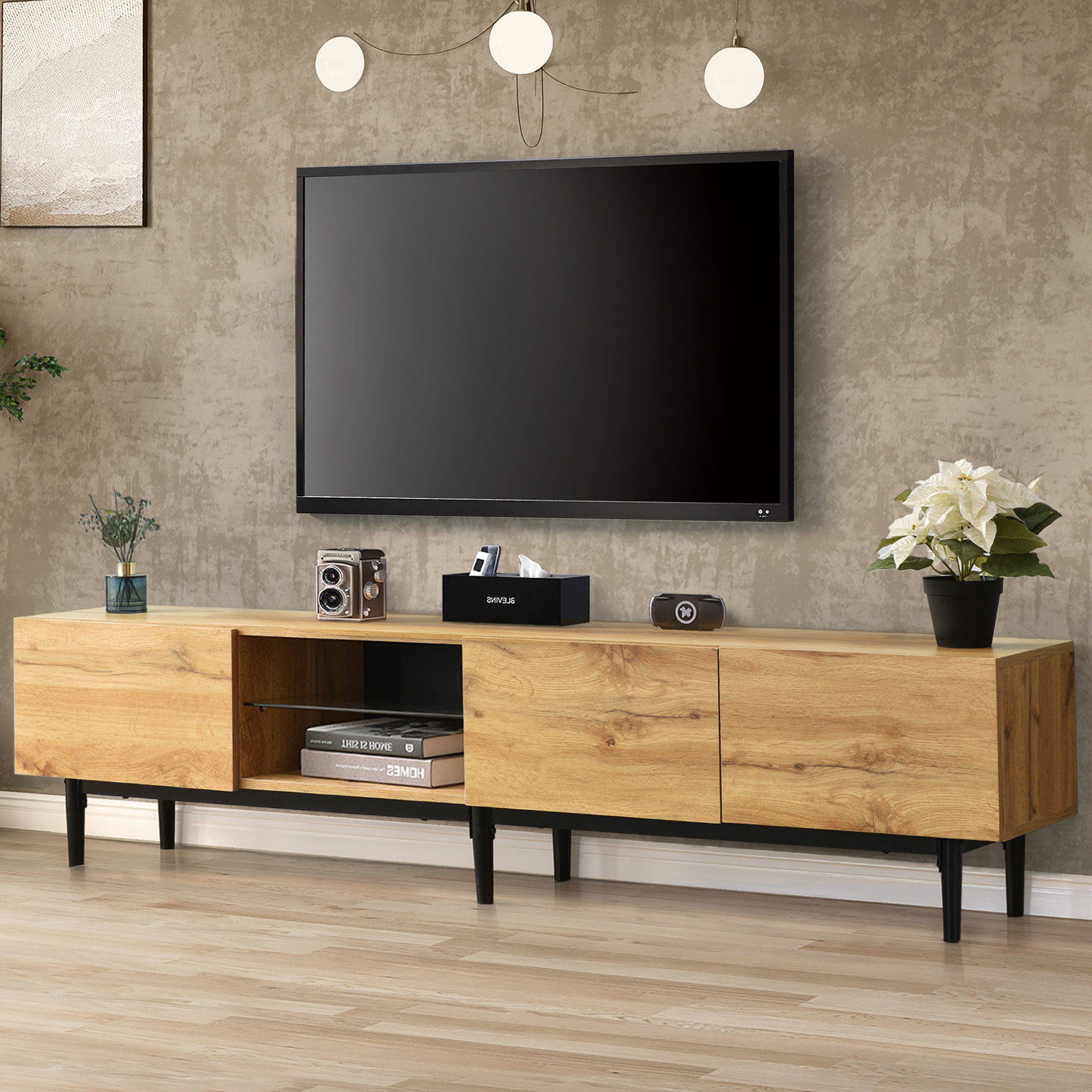 Metro Lane Eastport TV Stand for TVs up to 88" Wayfair.co.uk
