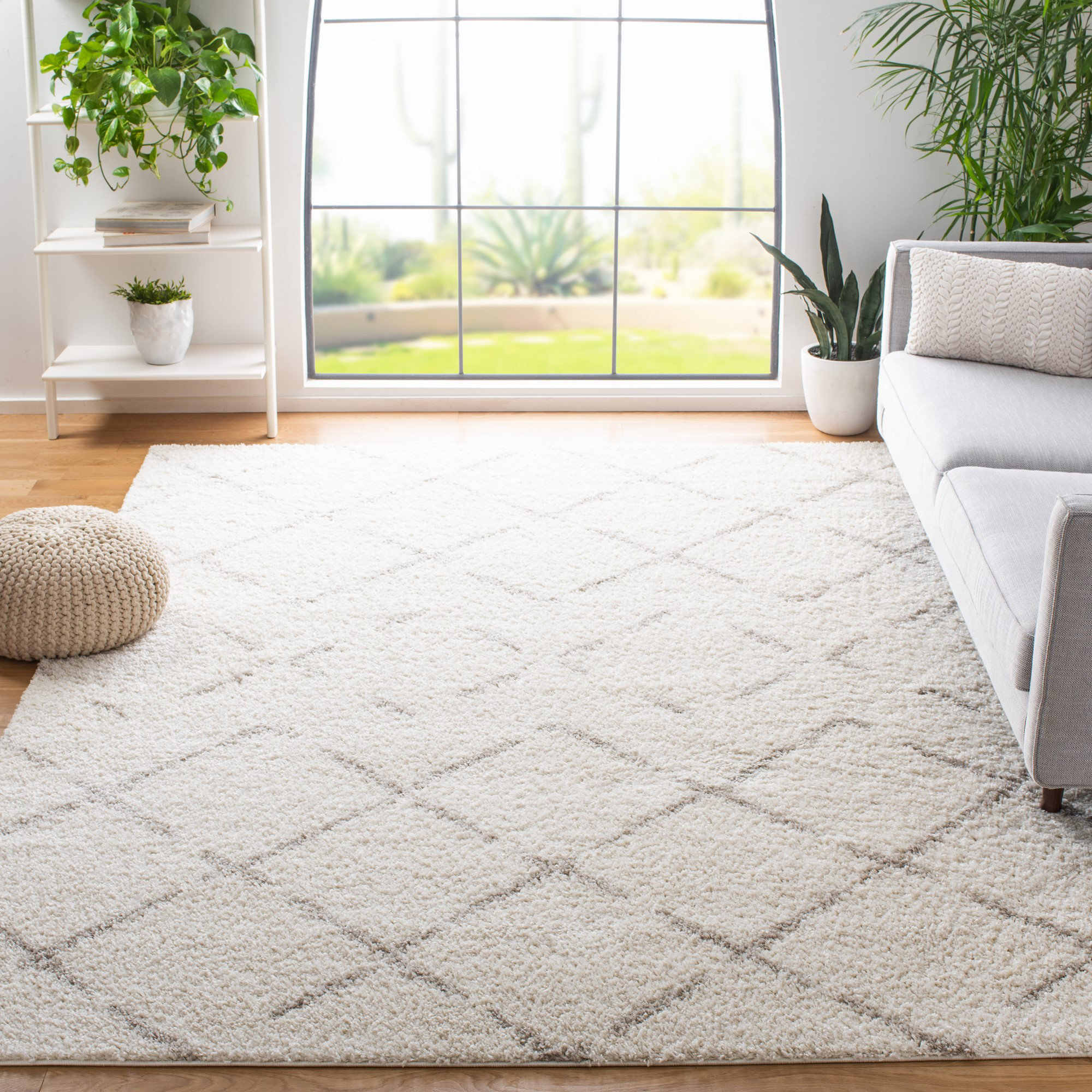 Wrought Studio Angelka Geometric Ivory/Beige Area Rug & Reviews Wayfair