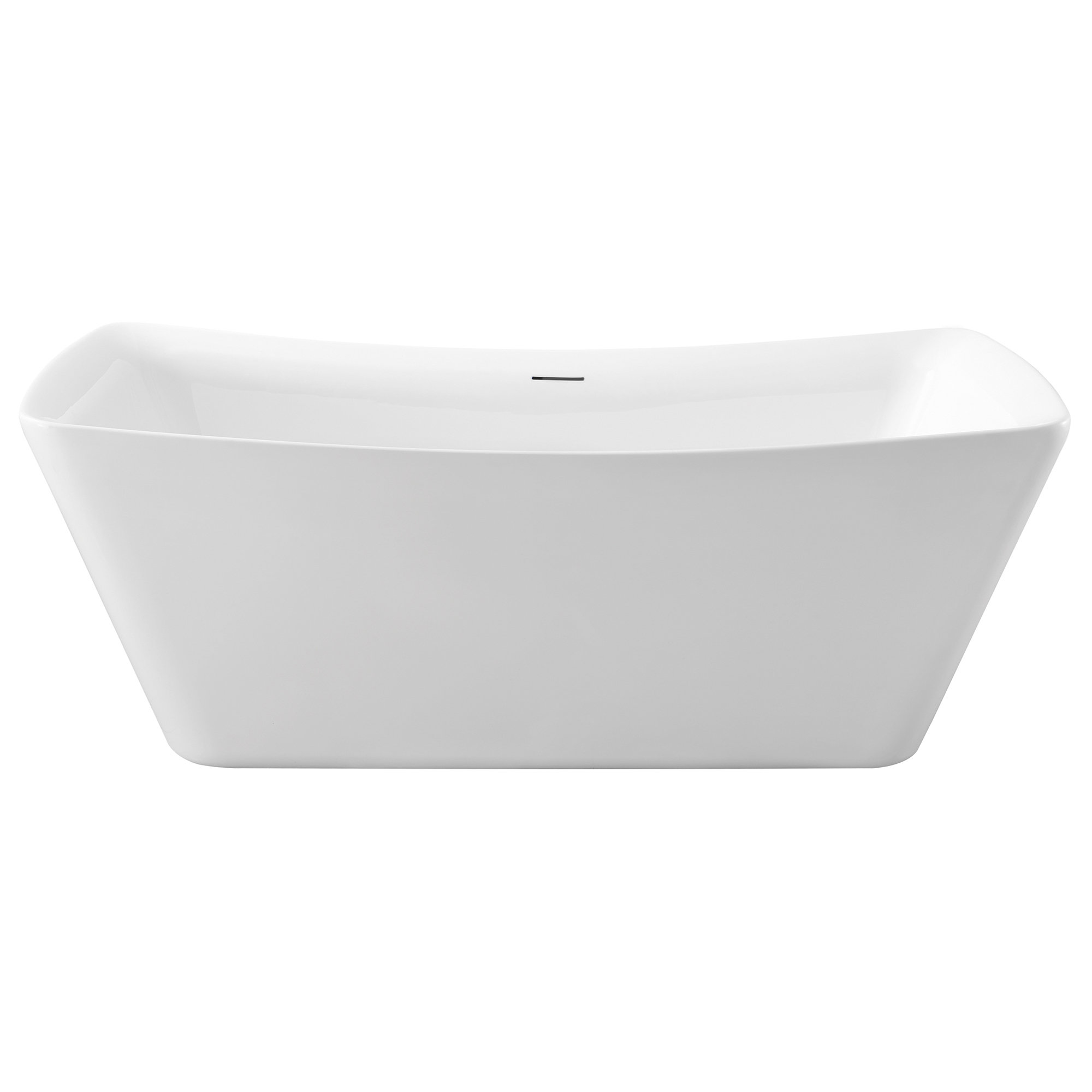 StreamlineBath 62.2'' x 29.5'' Freestanding Soaking Acrylic Bathtub