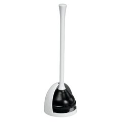 White Cleaning Neiko 60166A Toilet Plunger with Patented All-Angle Design Aluminum Handle & iDesign UNA Plastic Toilet Plunger Holder Plunger Stand Cover for Bathroom Storage Heavy Duty 