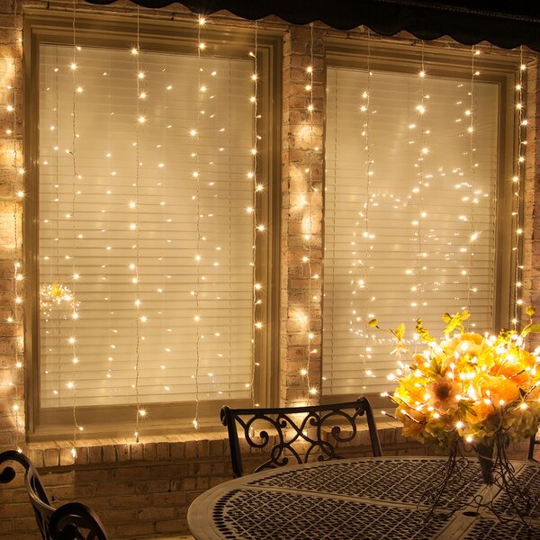 Remote 3M LED Twinkle Stars Curtain Window Display Fairy String Decor Lights 
